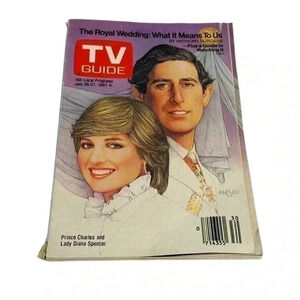 Lady Diana 1981 Royal Wedding "TV GUIDE" July 25-31 1981